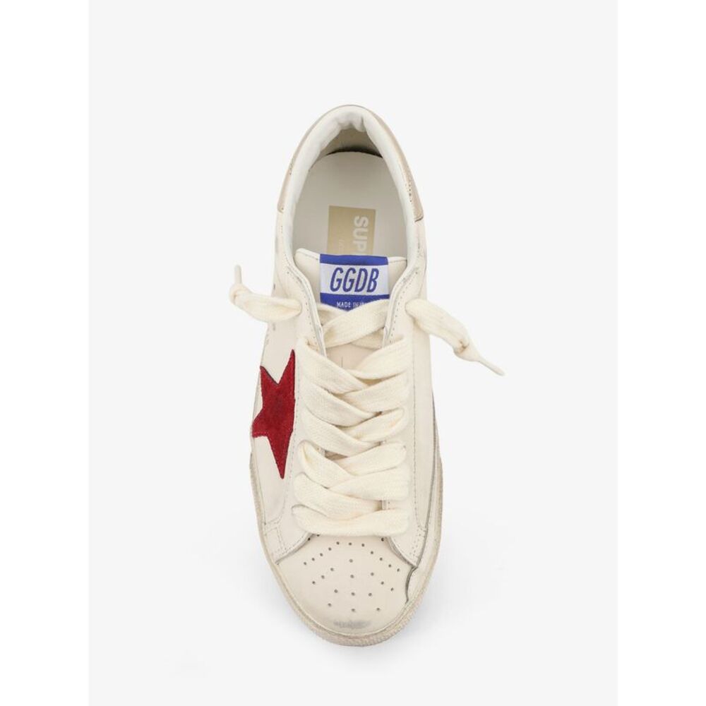 Golden Goose Deluxe Brand Men Super Star Leather Sneakers With Iconic Side Logo - Picture 5 of 5